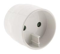 Zenitech - Adaptateur prise voyage Asie/Chine vers France/UE - prise mâle Asie vers femelle France avec terre - Blanc