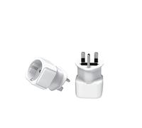 Zenitech - Adaptateur Prise Voyage France/UE vers Angleterre/UK - 2 Broches Europe vers 3 Broches UK - Puissance Max 3500W - Idéal pour Appareils Multiples - Blanc