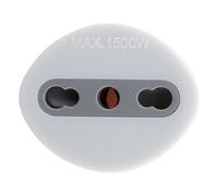 Zenitech - Adaptateur Prise Voyage France vers Italie - Prise Mâle France vers Prise Femelle Italie avec Terre - Compatible 230V 16A 2300W - Pratique et Sécurisé - Blanc - Compact