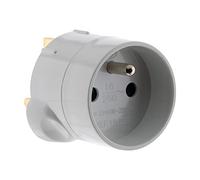 Zenitech - Adaptateur prise voyage France vers UK - prise mâle UK vers prise femelle FR - Blanc
