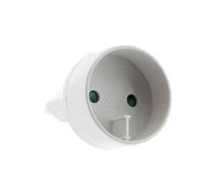 Zenitech Adaptateur/Transformateur électrique avec terre - mâle 6A vers femelle 16A - Blanc