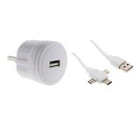 Zenitech - Adaptateur USB 2,1A avec cordon USB universel 1m G