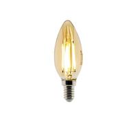Zenitech - Ampoule déco filament LED ambrée Flamme 4W E14 400lm 2500K