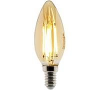 Zenitech - Ampoule déco filament LED ambrée Flamme 4W E14 400lm 2500K Ambrée G