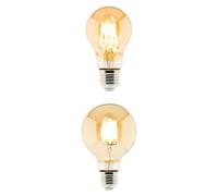 Zenitech - Ampoule déco filament LED ambrée Standard 4W E27 400lm 2500K - Ampoule déco filament LED ambrée 6W E27 720lm 2500K