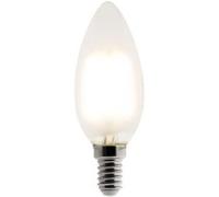 elexity - Ampoule Déco filament LED dépoli Flamme 4W E14 400lm 2700K (blanc chaud) blanc