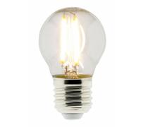 Ampoule déco filament LED sphérique 4W E27 470lm 2700K - Blanc chaud - Zenitech