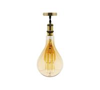 Zenitech - Ampoule LED géante E27 5W - Blanc chaud - 350lm 2500K - Kit de suspension inclus blanc G