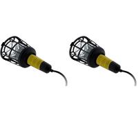 Zenitech Baladeuse plastique filaire 60W E27 sans ampoule 5m - Noir (Lot de 2)