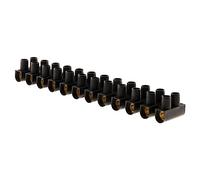 Zenitech Barrette 12 plots Section 25mm² - Noir