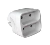 Zenitech Multiprise Biplite 2x2P 6A façade Blanc