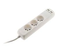 Bloc 3 Prises 16A 2P+T avec 2 USB - Zenitech