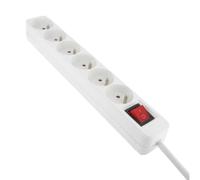 Zenitech - Bloc 3 Prises 16A 2P+T avec Interrupteur - Blanc - Câble HO5VV-F 3G1 mm² 1 m - Multiprise Compacte pour Appareils Électriques et Luminaires - Certifié NF - Rangement Optimisé et Sécurisé