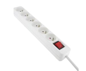 Zenitech - Bloc 3 Prises 16A 2P+T avec Interrupteur - Blanc - Câble HO5VV-F 3G1 mm² 1 m - Multiprise Compacte pour Appareils Électriques et Luminaires - Certifié NF - Rangement Optimisé et Sécurisé