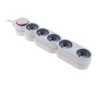 Bloc Home 5 Prises 16A 2P+T câble 1,5m - Argent - Zenitech