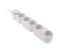 Zenitech Bloc Home 5 prises 16A 2P+T, câble 1,5 m, Blanc