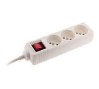 Zenitech - Bloc multiprise 3 Prises 16A 2P+T Interrupteur - Blanc