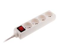 Zenitech - Bloc multiprise 4 Prises 16A 2P+T Interrupteur - Blanc