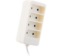 Zenitech - Bloc multiprise 4 prises 6A 2P - Blanc Blanc G