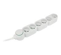 Bloc multiprise écoresponsable 6 prises 2P+T Home Green - Blanc - Zenitech