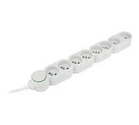 Zenitech - Bloc multiprise Home Green 8 prises 2P+T - Blanc Blanc G