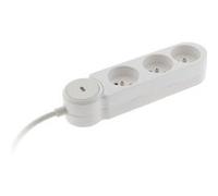 Zenitech - Bloc multiprise Iota 3x16A + interrupteur - Blanc G