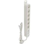 Zenitech - Bloc multiprise Iota 6x16A + interrupteurs + USB C - Blanc Blanc G