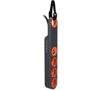 Zenitech - Bloc Multiprise Klipo Travaux et Chantiers avec Lampe LED - Orange - 3 Prises 2P+T et Ports USB A et C - Câble 4 m avec Sangle d'Accrochage - Éclairage Idéal pour Zones Sombres