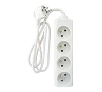 ZENITECH Bloc multiprises 4 prises 16A blanc