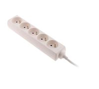 ZENITECH Bloc multiprises 5 prises 16A blanc