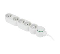 Zenitech Bloc multiprises 5 prises 16A - Câble 1,5 m - Blanc