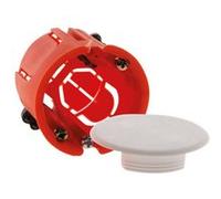 Zenitech - Boîte d'Encastrement pour Placo Ø40mm - Charge Max 25kg - Installation de Luminaires Plafonniers - Dimensions Extérieures Ø40mm x Profondeur 40mm - Rouge