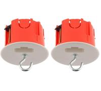 Zenitech Boîte DCL Point de Centre murs creux placo Ø65mm (Lot de 2)
