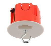 Zenitech - Boîte DCL Point de Centre pour Murs Creux en Placo Ø65mm - Compatible avec Fiches et Douilles DCL - Couvercle Affleurant Ø80mm - Rouge - 65mm