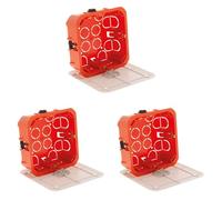 Zenitech, Boîte de Dérivation Cloison Sèche 100x100x40mm Rouge, Couvercle Ajustable pour Installation Électrique Sécurisée, Vis Incluses pour Montage Facile, Compatible Divers Types d'Installations