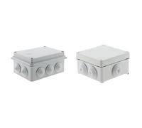 Zenitech - Boîte de Dérivation Étanche IP54 150x110x70mm à Visser 1/4 de Tour + Boîte Étanche Carrée IP55 100x100x50mm à Visser pour Installations Électriques