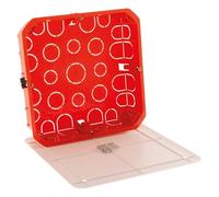 Zenitech Boîte de dérivation placo 170 × 170 × 45 mm | Boîte de dérivation cloison sèche 170 × 170 × 45 mm Rouge