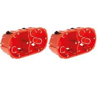 Zenitech - Boite d'encastrement placo Double entraxe Ø65x40 entraxe 71 mm (Lot de 2)