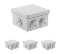 Zenitech Boîte dérivation étanche 80x80x46mm - Gris - IP55 (Lot de 4)