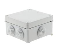 Zenitech - Boîte Étanche Carrée à Visser 1/4 de Tour IP55-100x100x50mm - pour Travaux Électriques Extérieurs - Couvercle Imperdable - Entrée Câbles sans Découpe - Gris - 80mm