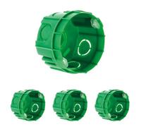 Zenitech - Boîte Maçonnerie Ø 67 mm P 40 mm - Vert - Compatible Appareillage à Vis et Griffes - Haute Tenue au Feu 850° - Pour Murs en Parpaing ou Briques - Livrée avec Vis - À Sceller avec Plâtre