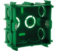 Zenitech - Boîte maçonnerie 75x75mm - appareillage vis et Griffes livré + vis - Vert (Lot de 6)