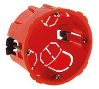 Zenitech - Boîte Placo Ø67 mm P40 mm - Pour Appareillage Électrique à Vis et Griffes - Encastrable dans Murs en Plaque de Plâtre - Haute Résistance au Feu 850° - Vis Incluses - Rouge