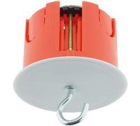 Zenitech - Boîte point de centre murs creux placo Ø65mm + crochet - Rouge Rouge G