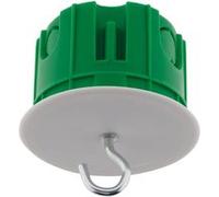 Zenitech - Boîte d'encastrement Luminaire Plafond - Modèle Avec Crochet - Matériau Résistant Feu 850° - Charge Max 25kg, Sécurité/Stabilité - Ø67mm x Prof. 50mm - Perçage Ø67mm - Vert