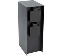 Multiprise ZENITECH de jardin à fixer 4x16A IP44 alu noir