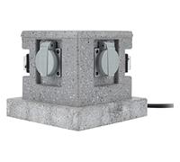 Zenitech - Borne Jardin IP44 4 x 16A + 2 interrupteurs câble H07RN-F 3G1,5mm² 4,5m