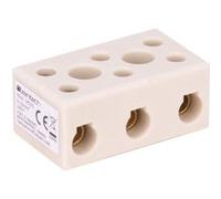 Zenitech - Borne stéatite tripolaire 6 à 16mm²
