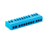 Zenitech – Bornier de terre 12 modules – Bleu