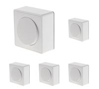 Zenitech - Bouton Poussoir 10A en Saillie Vulco - Installation Facile sans Outils - Idéal pour tous Intérieurs - Fixation Simple par Clips - Blanc (Lot de 5)
